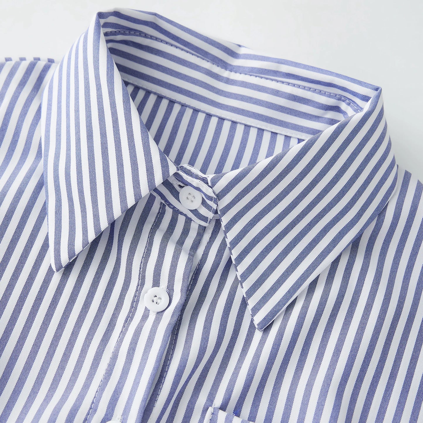 Striped Plaid Print Button Down Shirt with Short Sleeves - Stylish and Casual Top for Women s Streetwear Fashion Collection