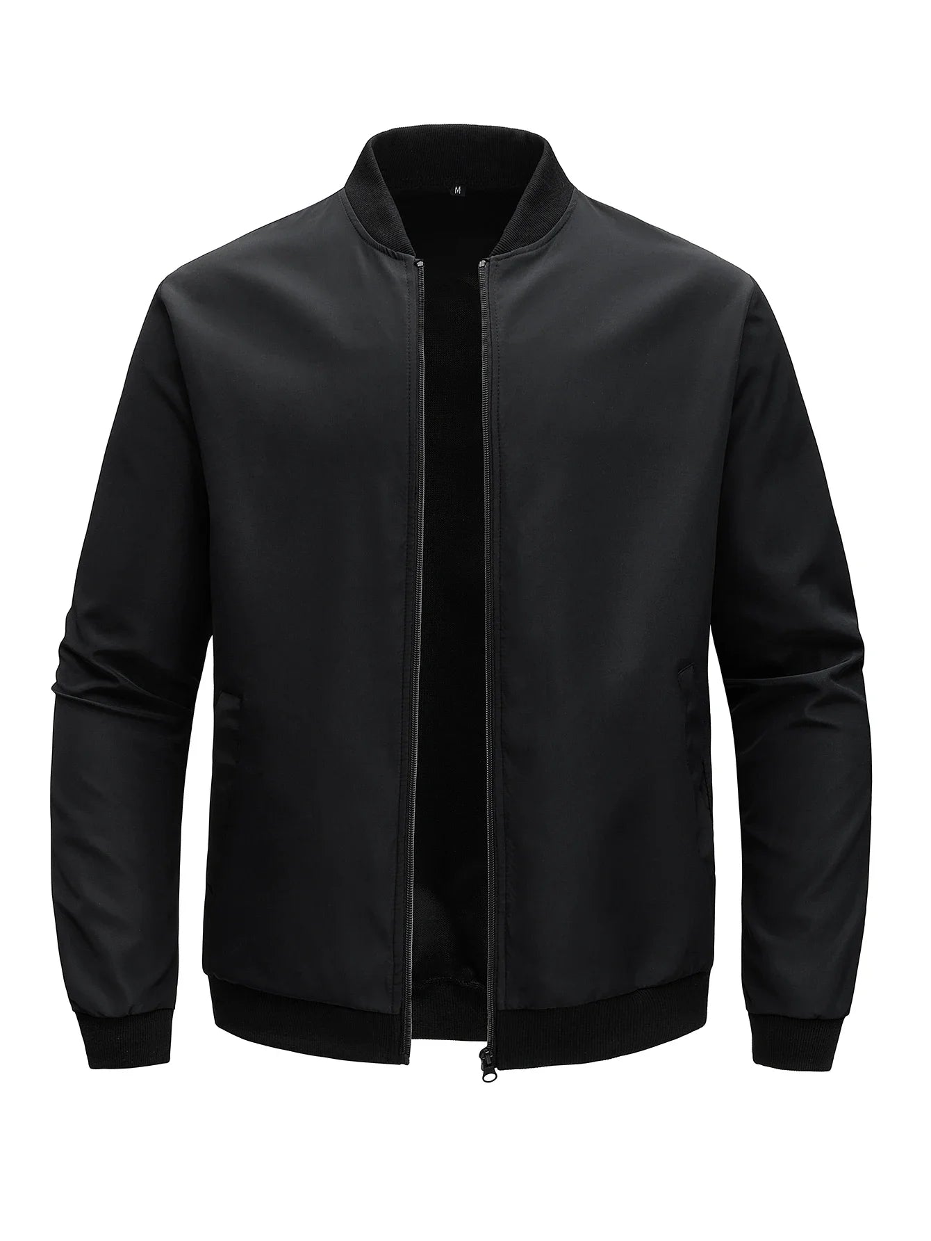 2025 Spring and Autumn New Baseball Collar Short Loose Solid Color Jacket Men's Business Casual Thin Coat Trend