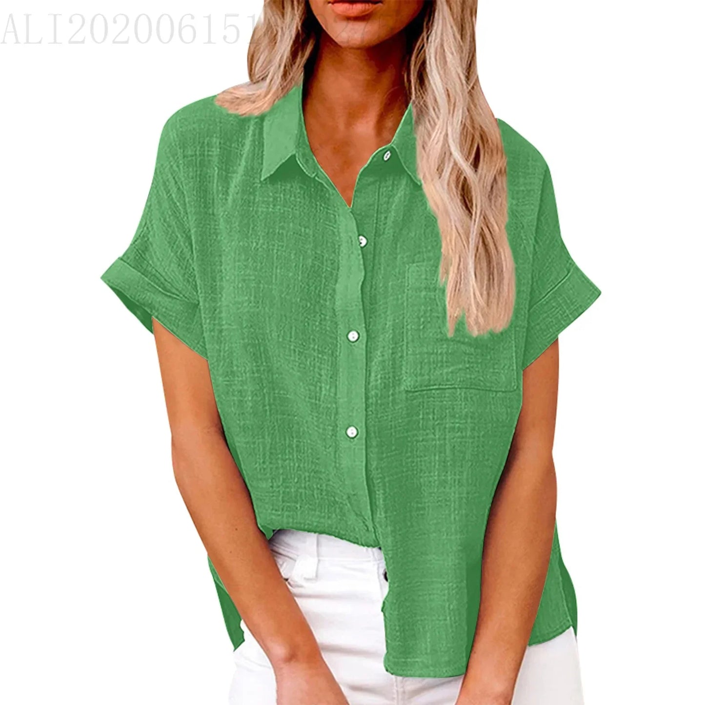 Short Sleeve Tops Tee Women Blusas Summer Loose Ladies T-Shirts Cotton Linen Blouse Woman Clothing Casual T Shirt Camisas Mujer