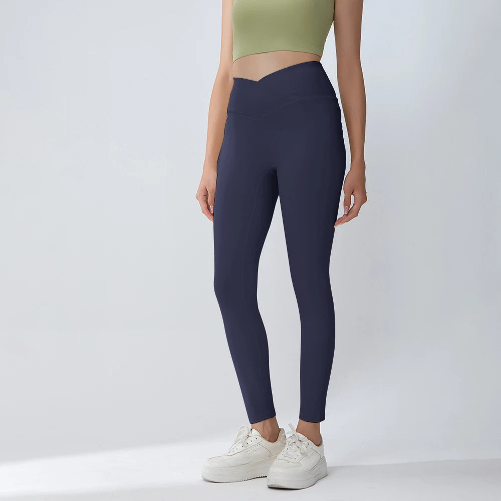 Cross Waist-Sculpting Yoga Miracle Pants, a must - have for sports. High elasticity, slimming and butt - lifting.