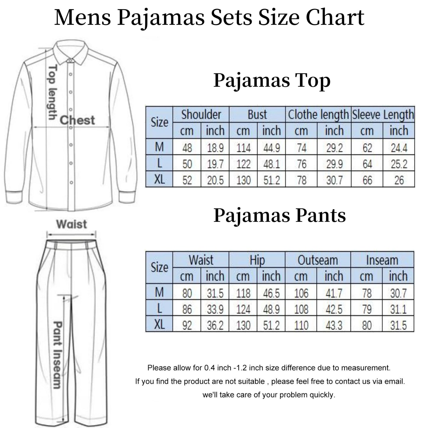Men's Flannel Pajamas Set Plaid Cotton Button-Down Sleepwear Warm Soft Lounge Pjs for Comfortable Nightwear