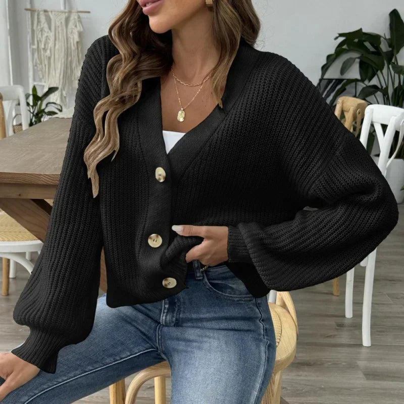 Women Simple Cardigan Sweaters Fall Oversized Button Open Front Knit Lightweight Cardigans Fall Outfits Outerwear