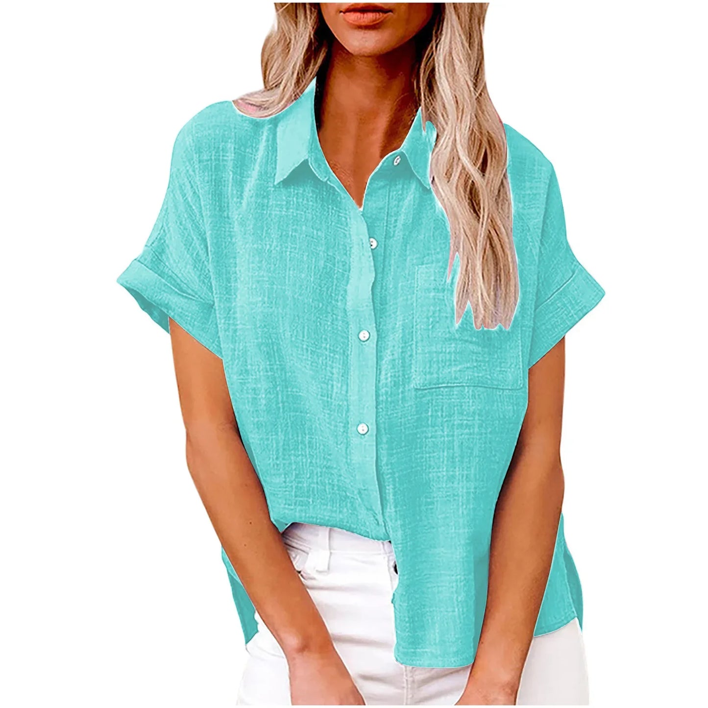 Short Sleeve Tops Tee Women Blusas Summer Loose Ladies T-Shirts Cotton Linen Blouse Woman Clothing Casual T Shirt Camisas Mujer