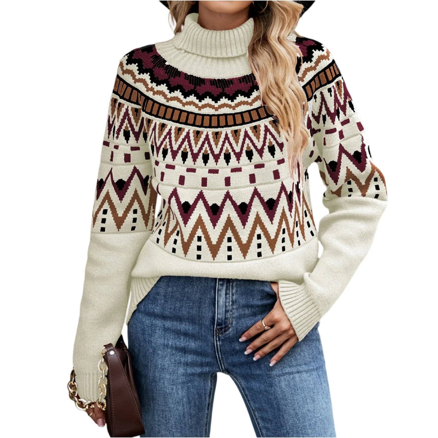2025 Hot Women'S Knitted Retro Round Neck Loose Pullover Sweater Ropa De Mujer Sweater De Mujer Pull Femme Clothes For Woman