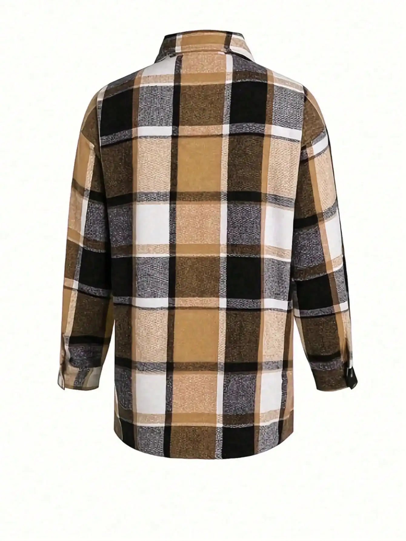 Hot Sale 2024 Women's Flannel Shirt Long Sleeve Plaid Oversized Shacket Cardigan Christmas New Year Valentine's Day Outfit