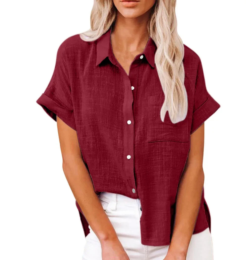 Short Sleeve Tops Tee Women Blusas Summer Loose Ladies T-Shirts Cotton Linen Blouse Woman Clothing Casual T Shirt Camisas Mujer