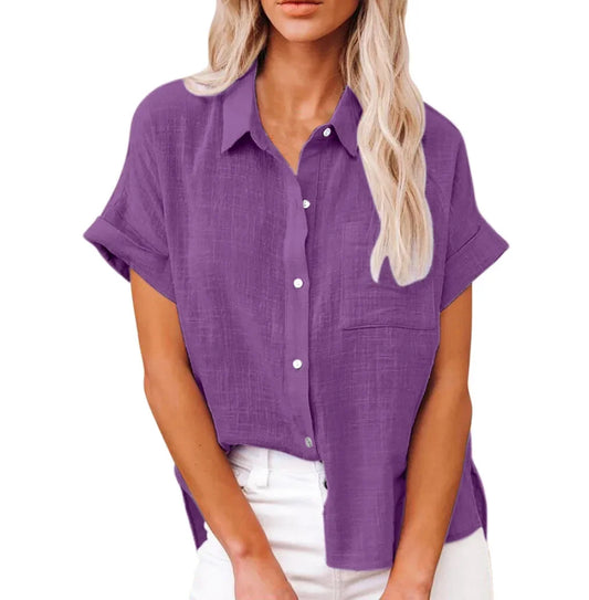 Short Sleeve Tops Tee Women Blusas Summer Loose Ladies T-Shirts Cotton Linen Blouse Woman Clothing Casual T Shirt Camisas Mujer