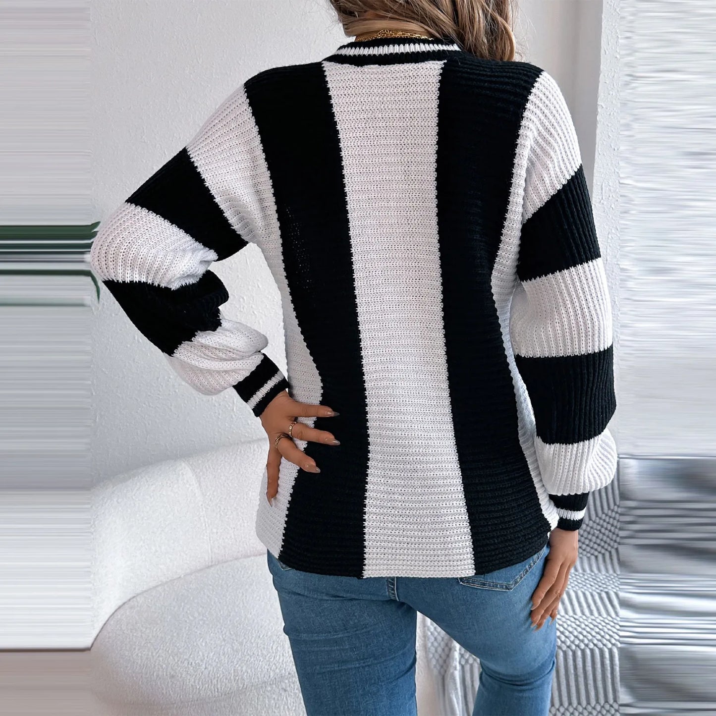 Sweater For Woman Women'S Solid Color Round Neck Mesh Long Sleeves Pull-Over Sweater Ropa De Mujer Winter Clothes Woman New
