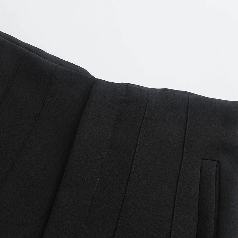 CLAZZAA Women Fashion Solid High Waist Pencil Pants With Seam Detail Streetwear Woman Ankle Trousers Autumn Office Pant