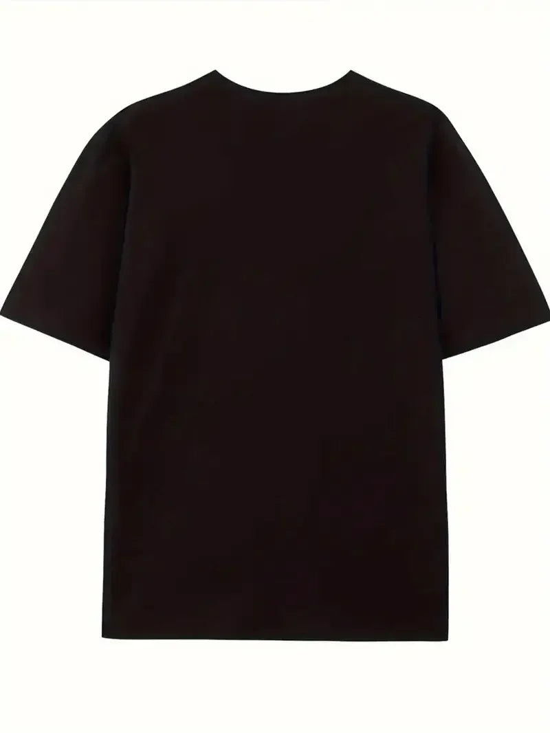 I'm a Multitasker Graphic Print Casual Short Sleeve Crew Neck Top for Spring Summer Black with White Lettering Star Decorations