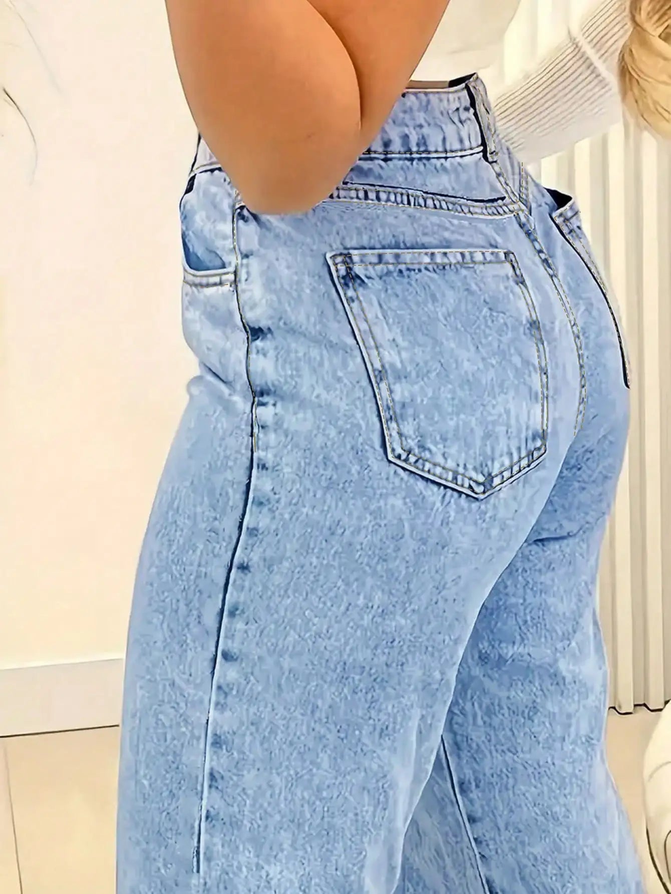 2025 New Style Y2 American Fashion Trend Women's Solid Color Straight-Leg Jeans, Comfortable, Unisex Style