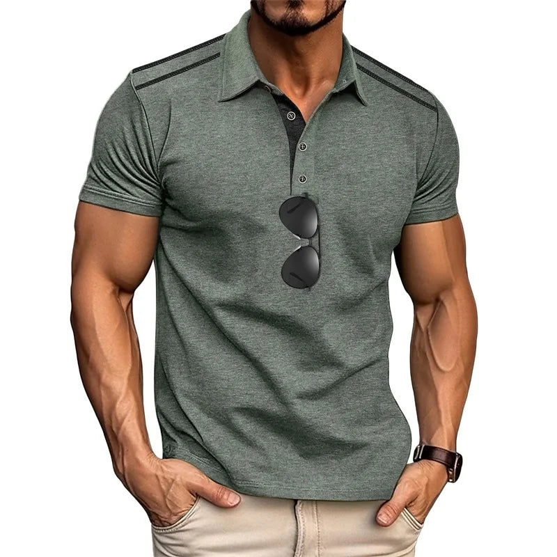 Men s Striped Short Sleeve Button Down Shirt Casual Summer Top for Everyday Streetwear and Daily Wear