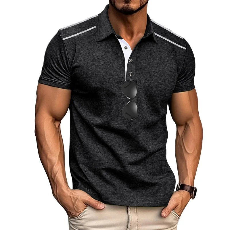 Men s Striped Short Sleeve Button Down Shirt Casual Summer Top for Everyday Streetwear and Daily Wear