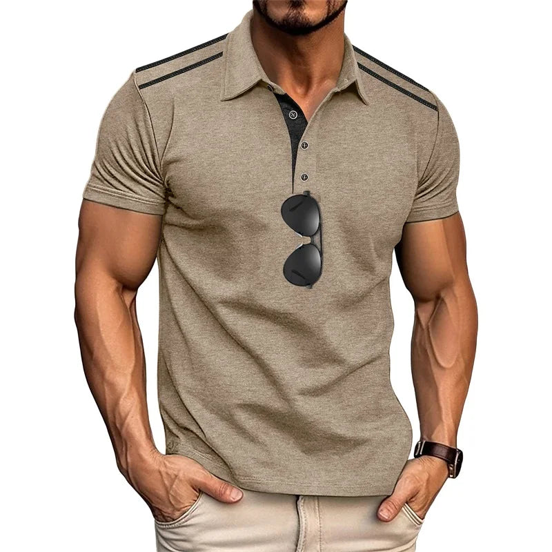 Men s Striped Short Sleeve Button Down Shirt Casual Summer Top for Everyday Streetwear and Daily Wear