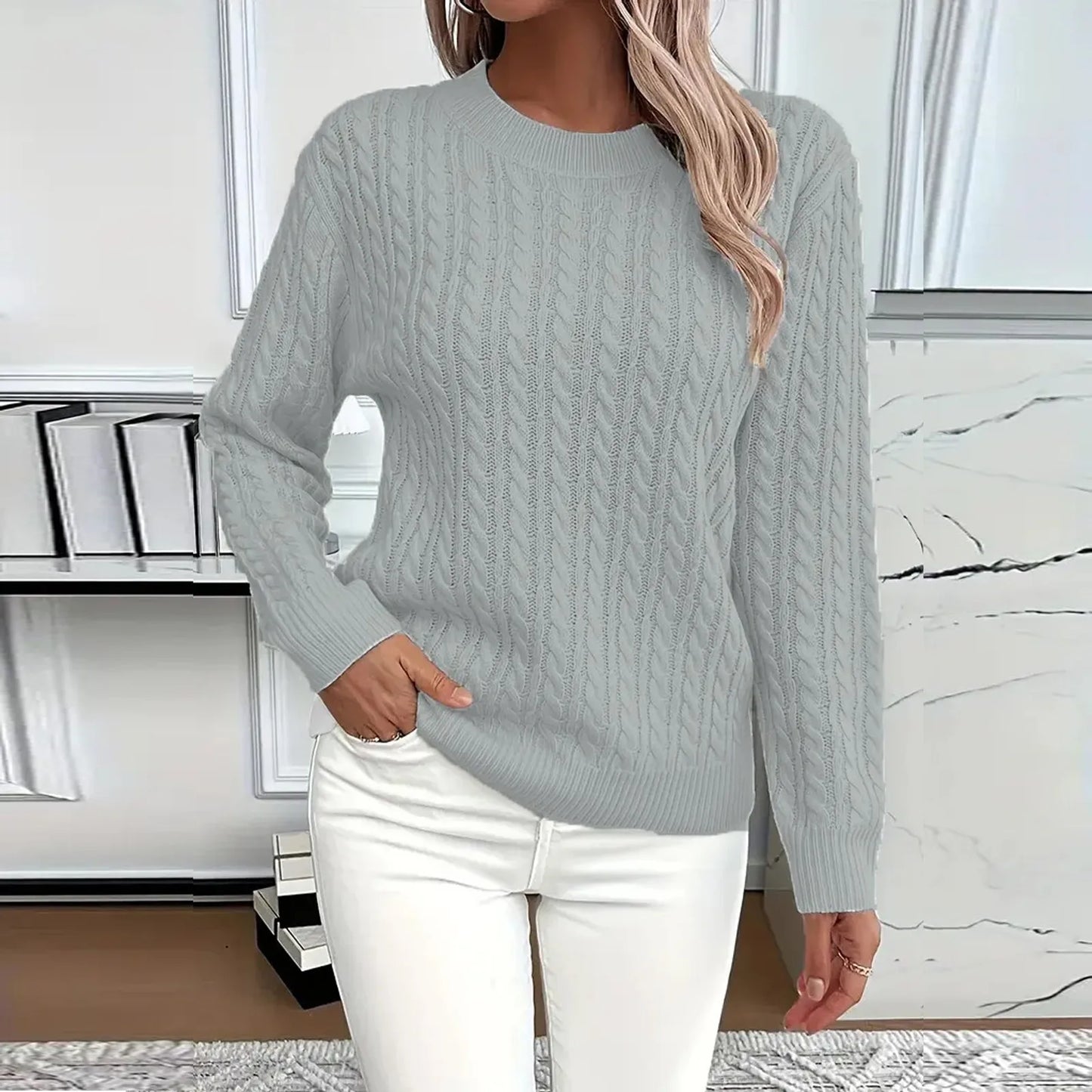 Womens Sweaters Long Sleeve Fall Soft Lightweight Knit Loose Sweater Tops Ropa De Mujer Winter Clothes Woman Sweater For Woman