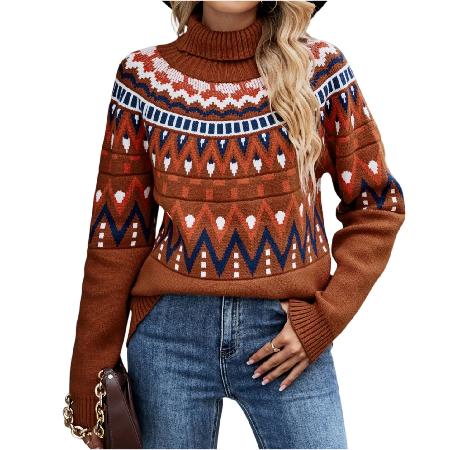 2025 Hot Women'S Knitted Retro Round Neck Loose Pullover Sweater Ropa De Mujer Sweater De Mujer Pull Femme Clothes For Woman