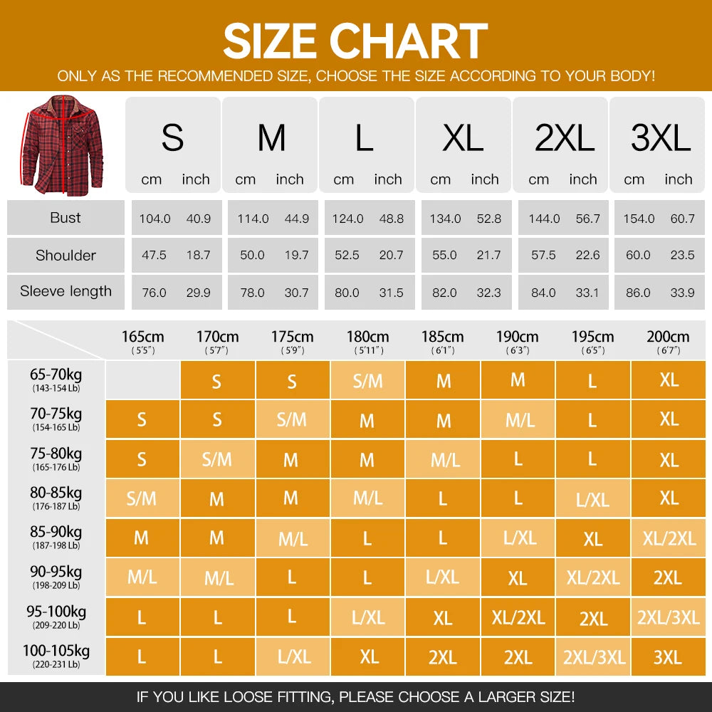 Men's Shirts Spring Popular Clothes Flannel Long Sleeve Plaid Checkered Brushed Casual Western Snap Shirt US Size
