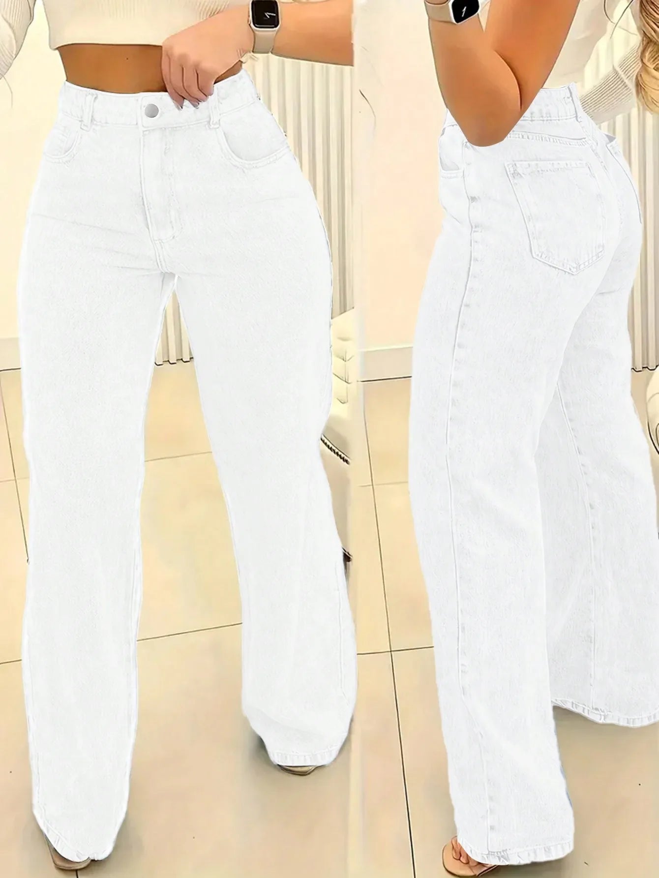 2025 New Style Y2 American Fashion Trend Women's Solid Color Straight-Leg Jeans, Comfortable, Unisex Style