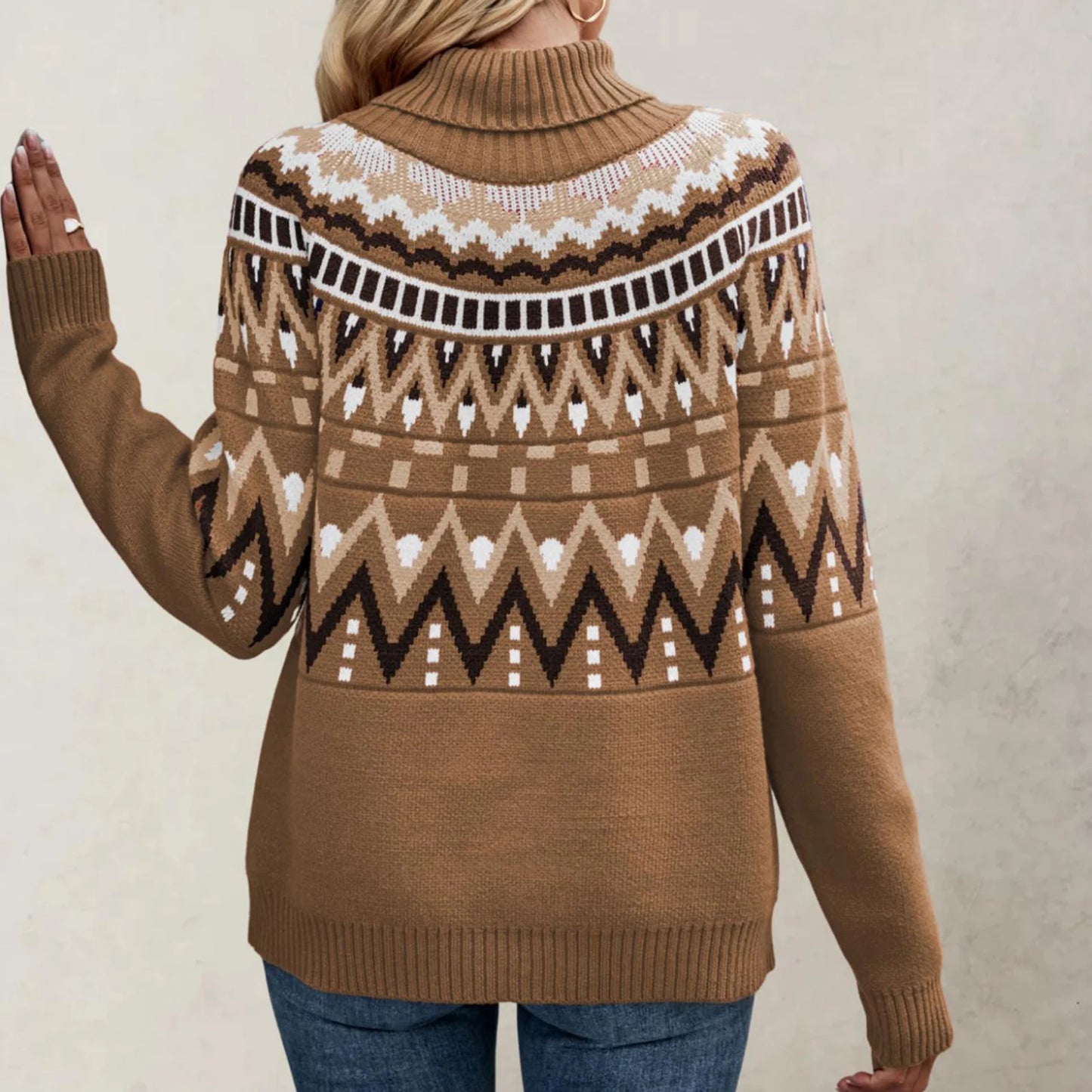 2025 Hot Women'S Knitted Retro Round Neck Loose Pullover Sweater Ropa De Mujer Sweater De Mujer Pull Femme Clothes For Woman