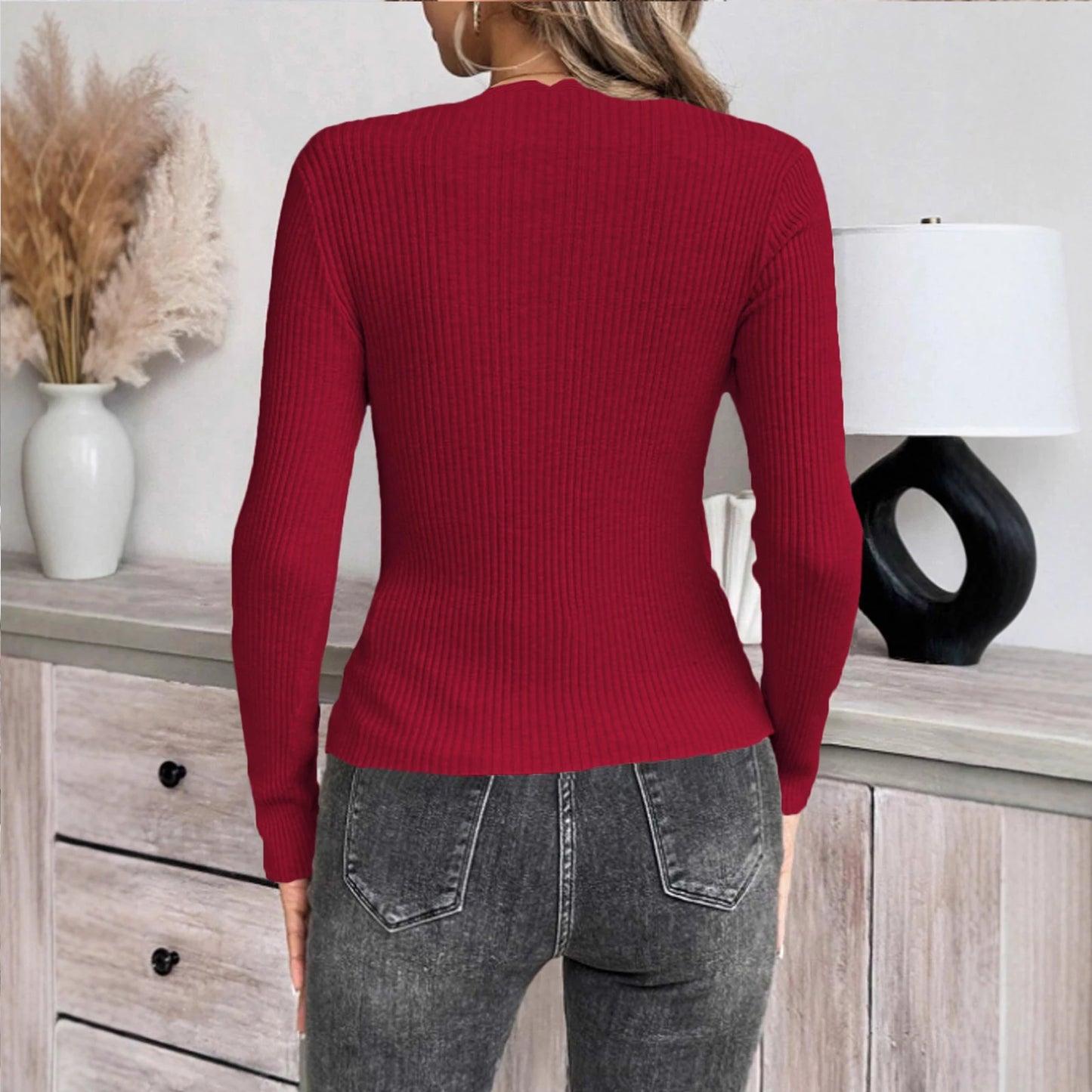 Women'S Square Neck Long Sleeve Pullover Knitted Sweater Bottoming Shirt Ropa De Mujer Winter Clothes Woman Sweater For Woman