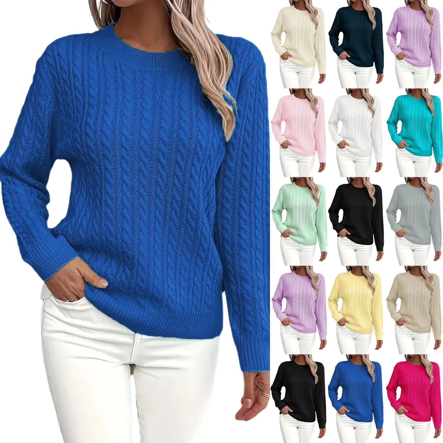 Womens Sweaters Long Sleeve Fall Soft Lightweight Knit Loose Sweater Tops Ropa De Mujer Winter Clothes Woman Sweater For Woman