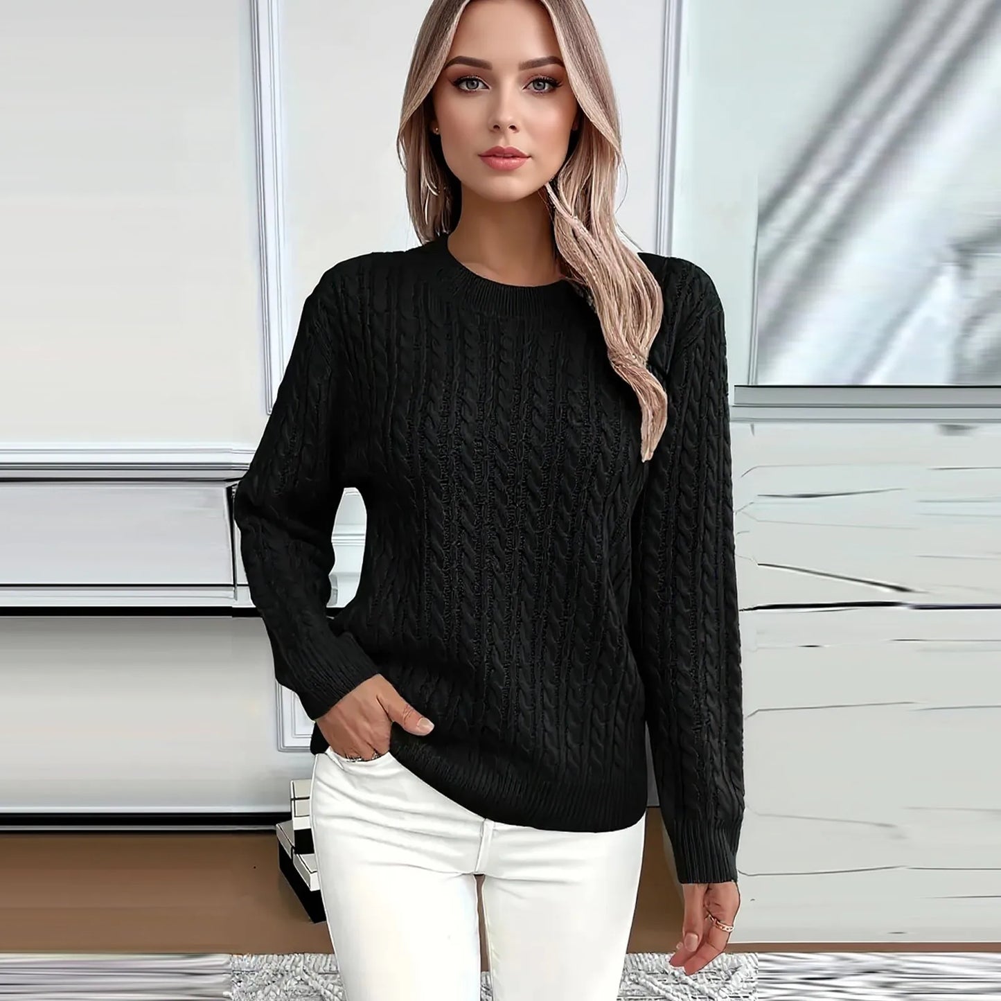 Womens Sweaters Long Sleeve Fall Soft Lightweight Knit Loose Sweater Tops Ropa De Mujer Winter Clothes Woman Sweater For Woman