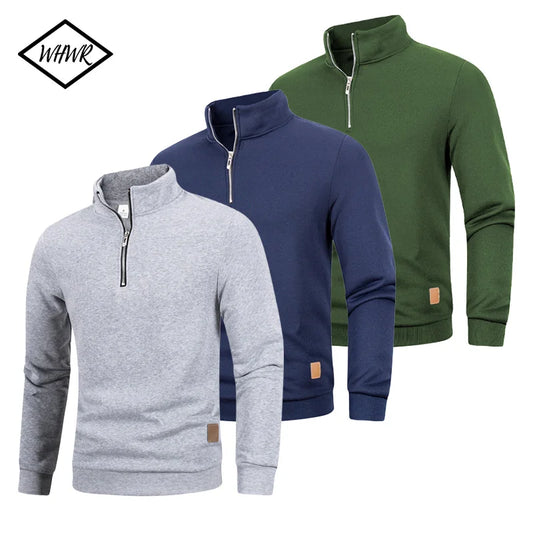 Men's Quarter Zip Up Long SleeveSlim Fit Lightweight Mock Neck Pullover Casual Sweaters Half Turtleneck Cozy Outdoor Streetwear