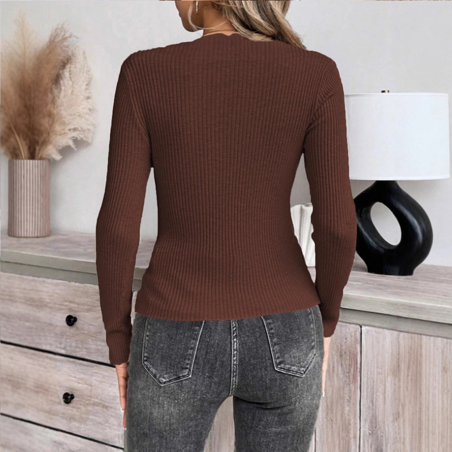 Women'S Square Neck Long Sleeve Pullover Knitted Sweater Bottoming Shirt Ropa De Mujer Winter Clothes Woman Sweater For Woman