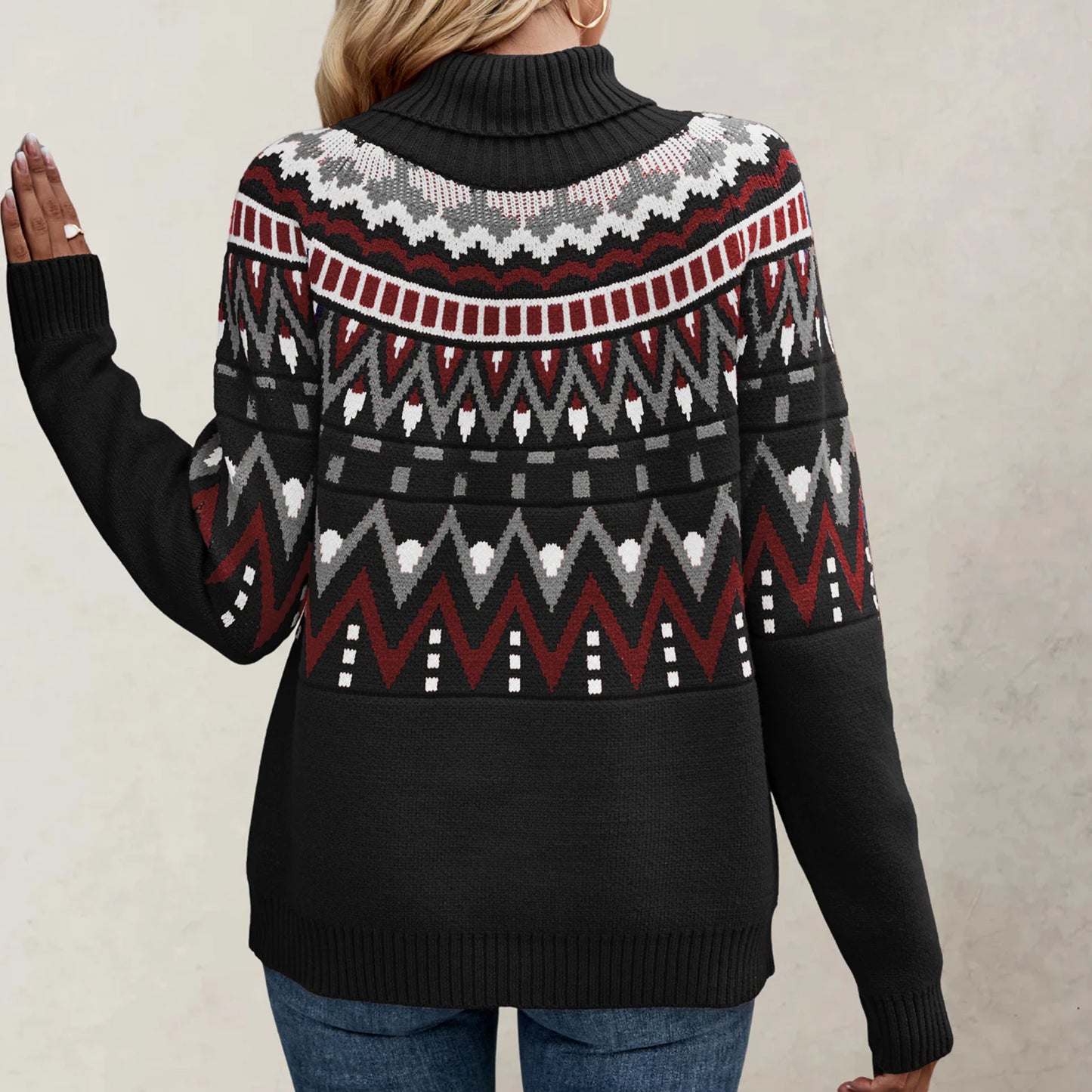 2025 Hot Women'S Knitted Retro Round Neck Loose Pullover Sweater Ropa De Mujer Sweater De Mujer Pull Femme Clothes For Woman