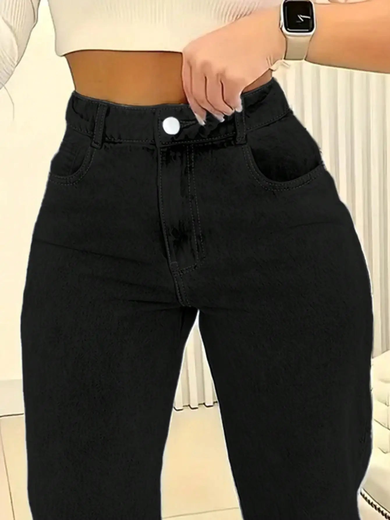2025 New Style Y2 American Fashion Trend Women's Solid Color Straight-Leg Jeans, Comfortable, Unisex Style