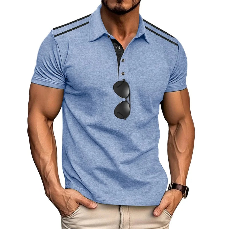 Men s Striped Short Sleeve Button Down Shirt Casual Summer Top for Everyday Streetwear and Daily Wear