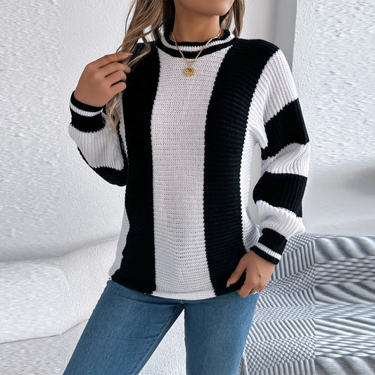 Sweater For Woman Women'S Solid Color Round Neck Mesh Long Sleeves Pull-Over Sweater Ropa De Mujer Winter Clothes Woman New