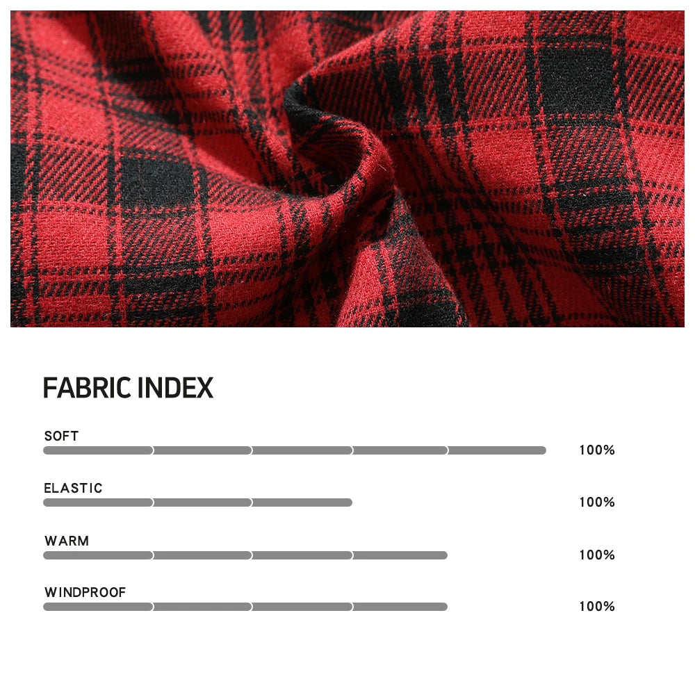 Men's Shirts Spring Popular Clothes Flannel Long Sleeve Plaid Checkered Brushed Casual Western Snap Shirt US Size