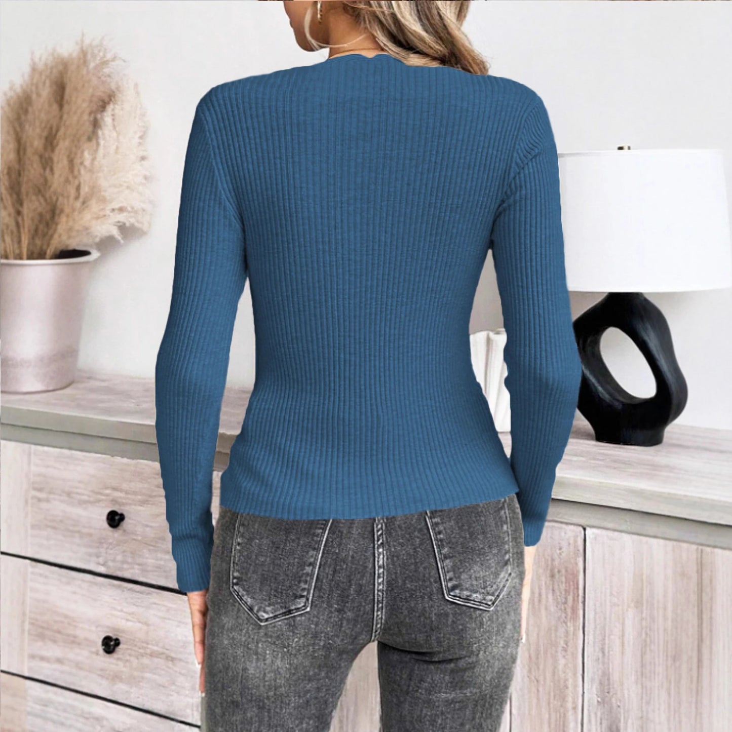 Women'S Square Neck Long Sleeve Pullover Knitted Sweater Bottoming Shirt Ropa De Mujer Winter Clothes Woman Sweater For Woman