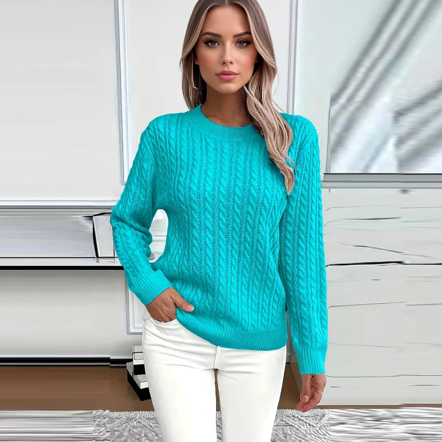 Womens Sweaters Long Sleeve Fall Soft Lightweight Knit Loose Sweater Tops Ropa De Mujer Winter Clothes Woman Sweater For Woman