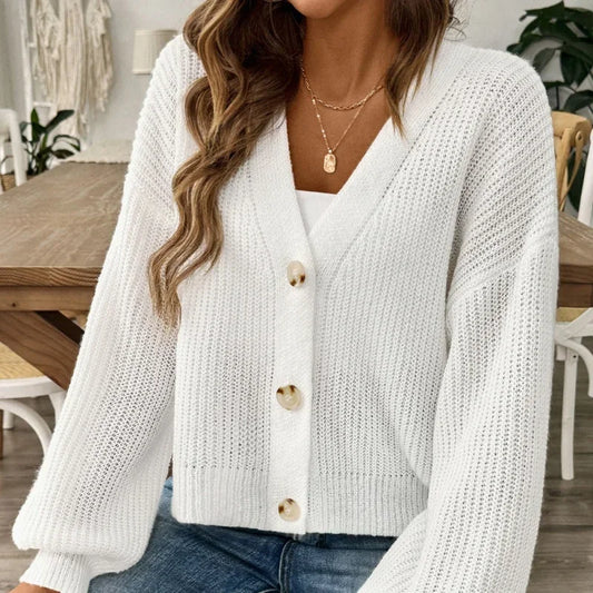 Women Simple Cardigan Sweaters Fall Oversized Button Open Front Knit Lightweight Cardigans Fall Outfits Outerwear