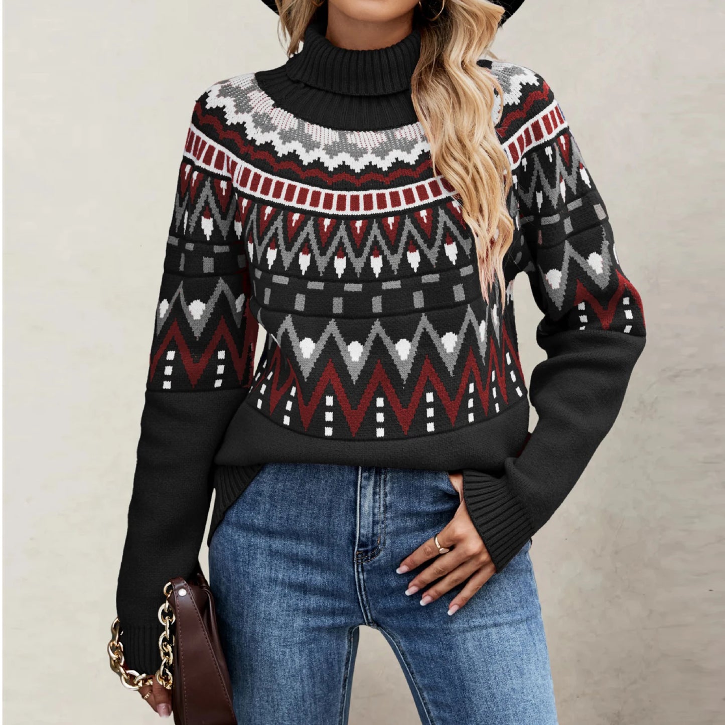 2025 Hot Women'S Knitted Retro Round Neck Loose Pullover Sweater Ropa De Mujer Sweater De Mujer Pull Femme Clothes For Woman